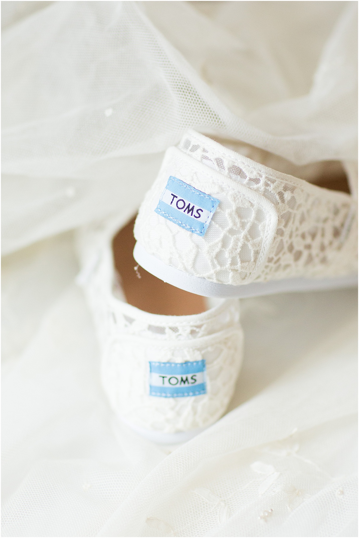 Lace Toms wedding shoes